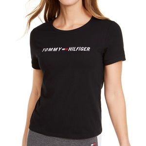 Tommy Hilfiger Sport Women Logo T-Shirt M Black